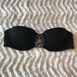 Victoria’s Secret Black Jeweled Swim Bandeau